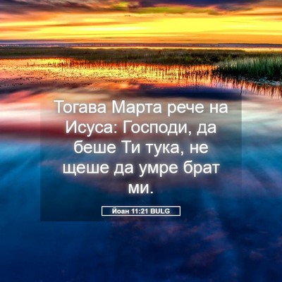 Picture 05 - Йоан 11:21 BULG - Тогава Марта рече на Исуса: - Bible Verse Picture