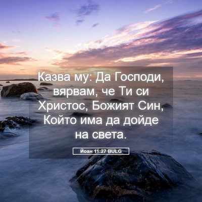 Picture 05 - Йоан 11:27 BULG - Казва му: Да Господи, - Bible Verse Picture