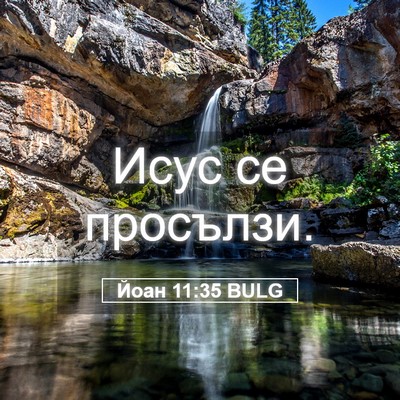 Picture 05 - Йоан 11:35 BULG - Исус се - Bible Verse Picture