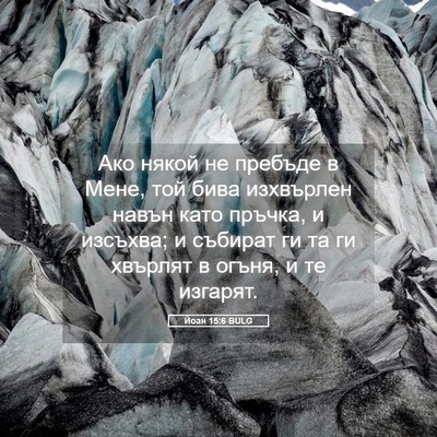 Picture 05 - Йоан 15:6 BULG - Ако някой не пребъде в - Bible Verse Picture