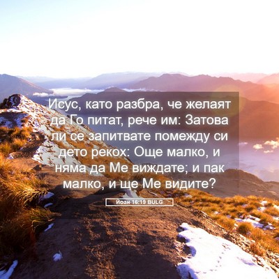 Picture 05 - Йоан 16:19 BULG - Исус, като разбра, че - Bible Verse Picture