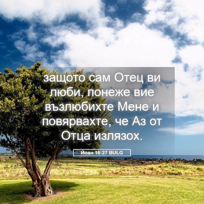 Picture 05 - Йоан 16:27 BULG - защото сам Отец ви люби, - Bible Verse Picture