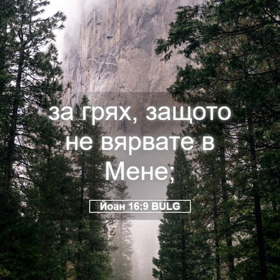 Picture 05 - Йоан 16:9 BULG - за грях, защото не вярвате - Bible Verse Picture