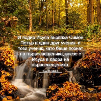 Picture 05 - Йоан 18:15 BULG - И подир Исуса вървяха - Bible Verse Picture