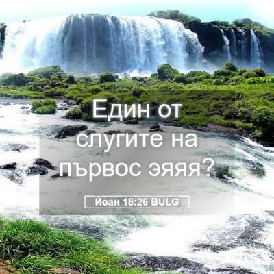 Picture 05 - Йоан 18:26 BULG - Един от слугите на първос - Bible Verse Picture