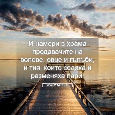 Picture 05 - Йоан 2:14 BULG - И намери в храма - Bible Verse Picture