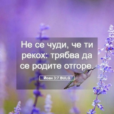 Picture 05 - Йоан 3:7 BULG - Не се чуди, че ти рекох: - Bible Verse Picture