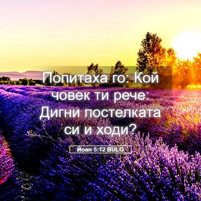 Picture 05 - Йоан 5:12 BULG - Попитаха го: Кой човек ти - Bible Verse Picture