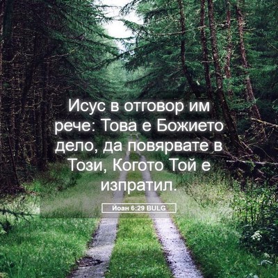 Picture 05 - Йоан 6:29 BULG - Исус в отговор им рече: - Bible Verse Picture