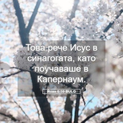 Picture 05 - Йоан 6:59 BULG - Това рече Исус в - Bible Verse Picture