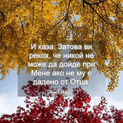 Picture 05 - Йоан 6:65 BULG - И каза: Затова ви рекох, че - Bible Verse Picture
