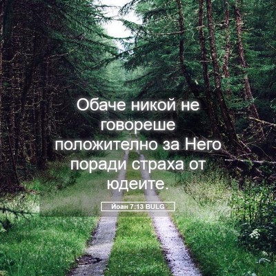 Picture 05 - Йоан 7:13 BULG - Обаче никой не говореше - Bible Verse Picture