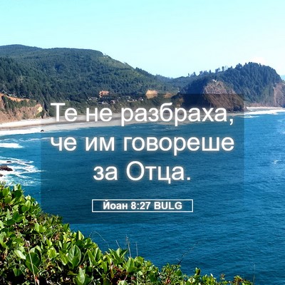 Picture 05 - Йоан 8:27 BULG - Те не разбраха, че им - Bible Verse Picture