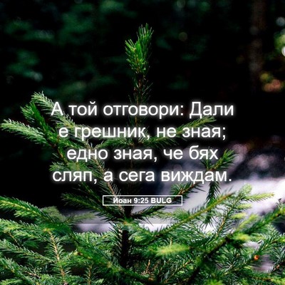 Picture 05 - Йоан 9:25 BULG - А той отговори: Дали е - Bible Verse Picture