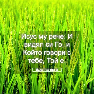 Picture 05 - Йоан 9:37 BULG - Исус му рече: И видял си Го, - Bible Verse Picture