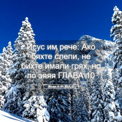 Picture 05 - Йоан 9:41 BULG - Исус им рече: Ако бяхте - Bible Verse Picture