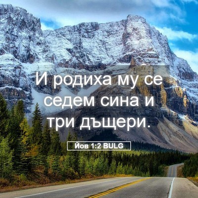 Picture 05 - Йов 1:2 BULG - И родиха му се седем сина и - Bible Verse Picture