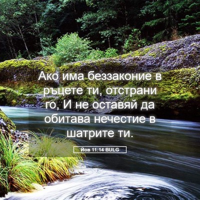 Picture 05 - Йов 11:14 BULG - Ако има беззаконие в - Bible Verse Picture