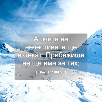 Picture 05 - Йов 11:20 BULG - А очите на нечестивите ще - Bible Verse Picture
