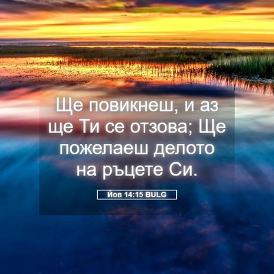 Picture 05 - Йов 14:15 BULG - Ще повикнеш, и аз ще Ти се - Bible Verse Picture