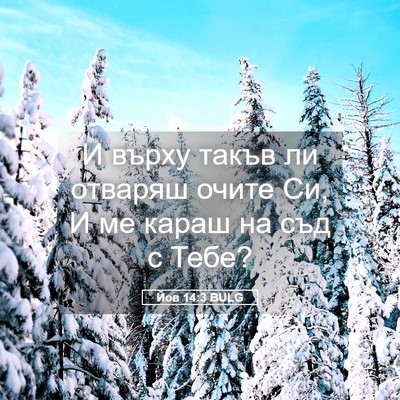 Picture 05 - Йов 14:3 BULG - И върху такъв ли отваряш - Bible Verse Picture