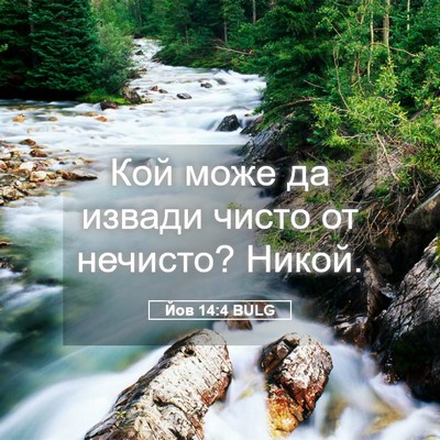 Picture 05 - Йов 14:4 BULG - Кой може да извади чисто от - Bible Verse Picture