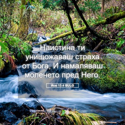 Picture 05 - Йов 15:4 BULG - Наистина ти унищожаваш - Bible Verse Picture