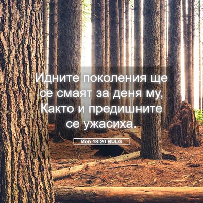Picture 05 - Йов 18:20 BULG - Идните поколения ще се - Bible Verse Picture