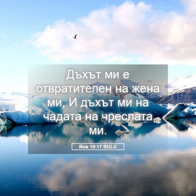 Picture 05 - Йов 19:17 BULG - Дъхът ми е отвратителен на - Bible Verse Picture