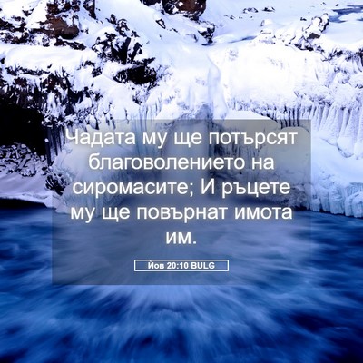 Picture 05 - Йов 20:10 BULG - Чадата му ще потърсят - Bible Verse Picture