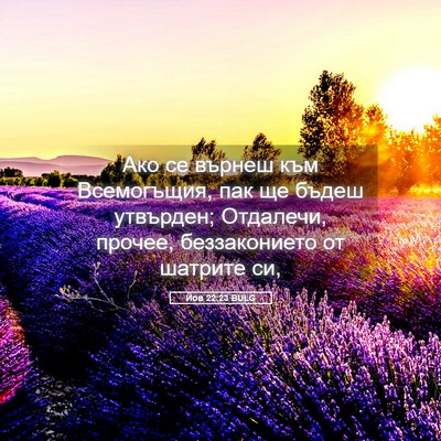 Picture 05 - Йов 22:23 BULG - Ако се върнеш към - Bible Verse Picture