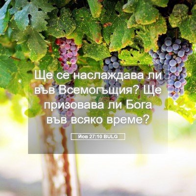 Picture 05 - Йов 27:10 BULG - Ще се наслаждава ли във - Bible Verse Picture