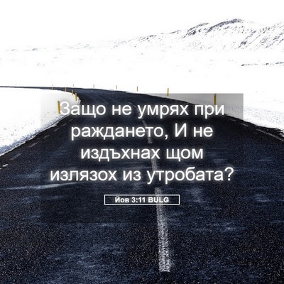 Picture 05 - Йов 3:11 BULG - Защо не умрях при - Bible Verse Picture