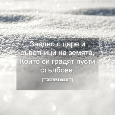 Picture 05 - Йов 3:14 BULG - Заедно с царе и съветници - Bible Verse Picture