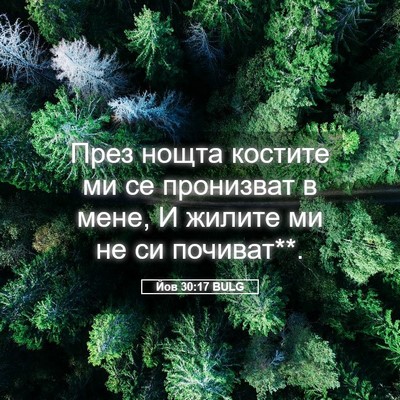 Picture 05 - Йов 30:17 BULG - През нощта костите ми се - Bible Verse Picture