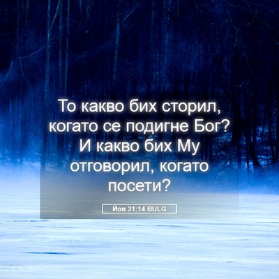 Picture 05 - Йов 31:14 BULG - То какво бих сторил, когато - Bible Verse Picture