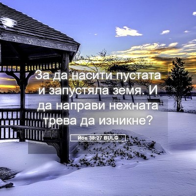 Picture 05 - Йов 38:27 BULG - За да насити пустата и - Bible Verse Picture