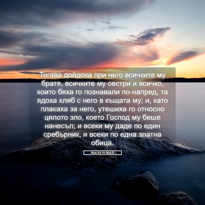 Picture 05 - Йов 42:11 BULG - Тогава дойдоха при него - Bible Verse Picture