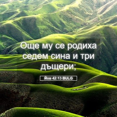 Picture 05 - Йов 42:13 BULG - Още му се родиха седем сина - Bible Verse Picture