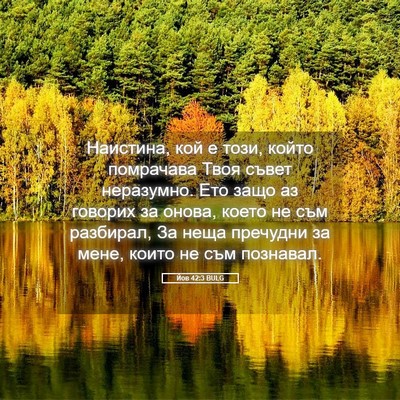 Picture 05 - Йов 42:3 BULG - Наистина, кой е този, който - Bible Verse Picture