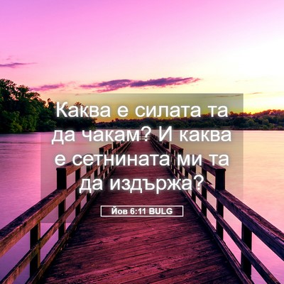 Picture 05 - Йов 6:11 BULG - Каква е силата та да чакам? - Bible Verse Picture