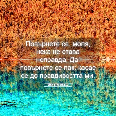 Picture 05 - Йов 6:29 BULG - Повърнете се, моля; нека не - Bible Verse Picture