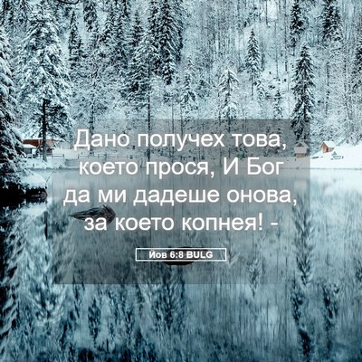 Picture 05 - Йов 6:8 BULG - Дано получех това, което - Bible Verse Picture