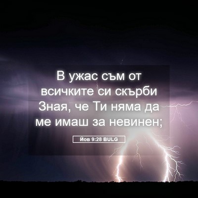 Picture 05 - Йов 9:28 BULG - В ужас съм от всичките си - Bible Verse Picture