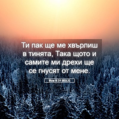 Picture 05 - Йов 9:31 BULG - Ти пак ще ме хвърлиш в - Bible Verse Picture