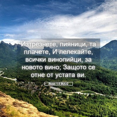 Picture 05 - Йоил 1:5 BULG - Изтрезнете, пияници, та - Bible Verse Picture