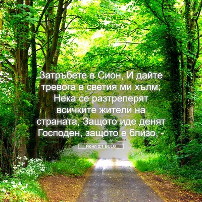 Picture 05 - Йоил 2:1 BULG - Затръбете в Сион, И дайте - Bible Verse Picture