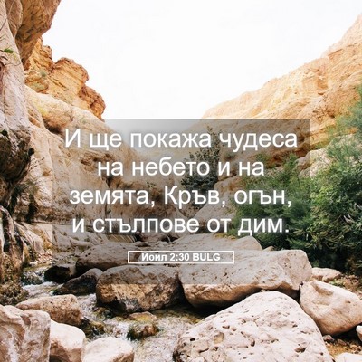 Picture 05 - Йоил 2:30 BULG - И ще покажа чудеса на - Bible Verse Picture