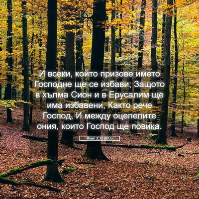 Picture 05 - Йоил 2:32 BULG - И всеки, който призове - Bible Verse Picture