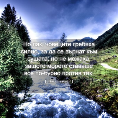 Picture 05 - Йона 1:13 BULG - Но пак, човеците гребяха - Bible Verse Picture